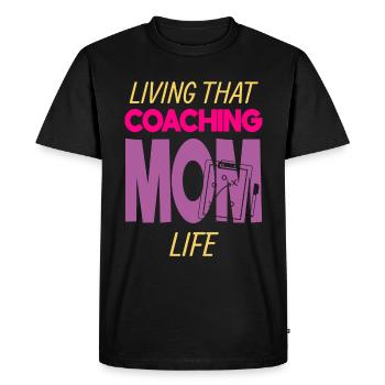 Vivre ce coaching maman coach de vie entraîneur maman - T-shirt Premium bio Homme - noir - Devant - Nico (187cm)