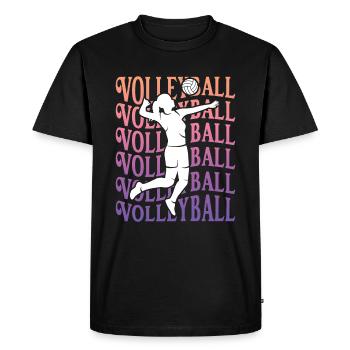 Beach Volleyball Femmes Volley-ball Joueur Filles - T-shirt Premium bio Homme - noir - Devant - Nico (187cm)