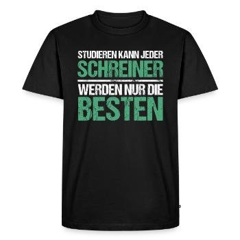 Tout le monde peut étudier - Édition Schreiner - T-shirt Premium bio Homme - noir - Devant - Nico (187cm)