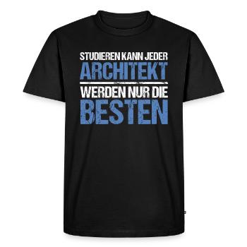 Anyone can study - Architect Edition - Men's Premium Organic T-Shirt - black - Front - Nico (187cm)