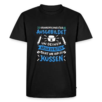 Nurse saying Gift With Humor - Men's Premium Organic T-Shirt - black - Front - Nico (187cm)