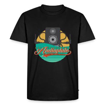 Vintage haut de gamme audiophile référence Hifi Freak - T-shirt Premium bio Homme - noir - Devant - Nico (187cm)