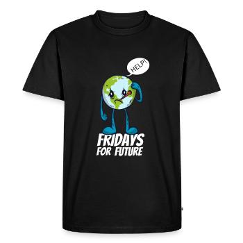 Vendredis pour le futur 3 - T-shirt Premium bio Homme - noir - Devant - Nico (187cm)