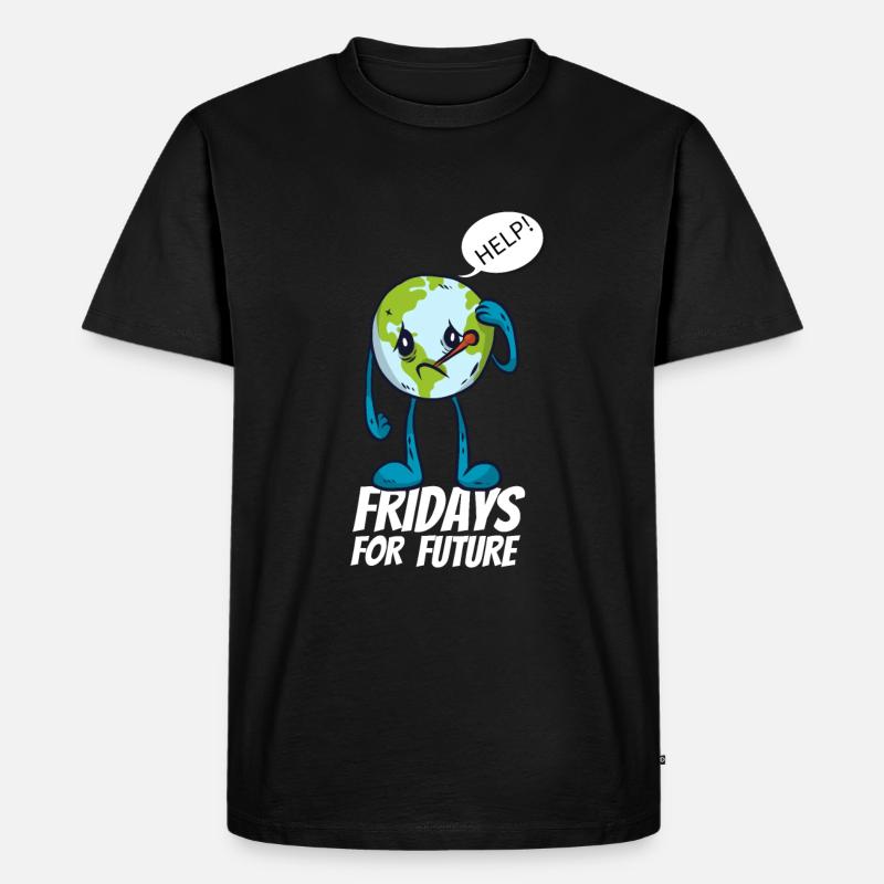 Fridays for future 3 - Männer Premium Bio T-Shirt - Schwarz