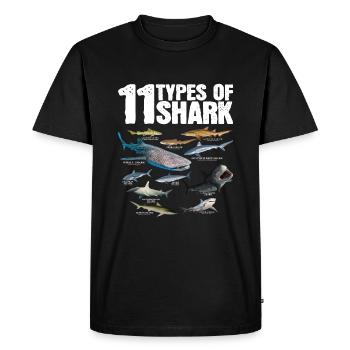 11 types de requin Sauver les requins-chéris - T-shirt Premium bio Homme - noir - Devant - Nico (187cm)
