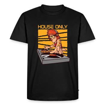 Maison seulement Deejay House Music EDM-amateur maison DJ - T-shirt Premium bio Homme - noir - Devant - Nico (187cm)