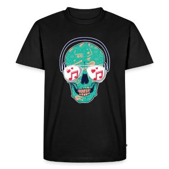 Love Music del DJ Vaporwave Techno House Music - T-shirt Premium bio Homme - noir - Devant - Nico (187cm)
