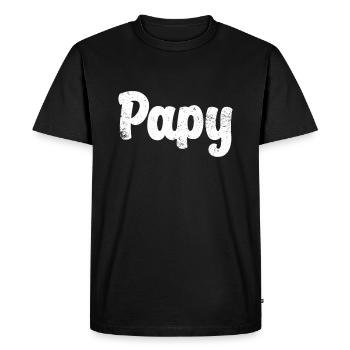 Papy Canadian Gro Father's Day Grandpa - Men's Premium Organic T-Shirt - black - Front - Nico (187cm)
