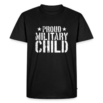 Proud Military Child Military Kids Military Child - T-shirt Premium bio Homme - noir - Devant - Nico (187cm)