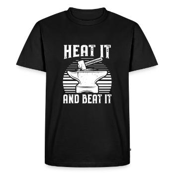 Forger - T-shirt Premium bio Homme - noir - Devant - Nico (187cm)