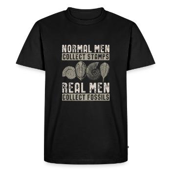 Fossiles - T-shirt Premium bio Homme - noir - Devant - Nico (187cm)