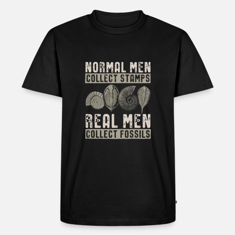 Fossilien - Männer Premium Bio T-Shirt - Schwarz