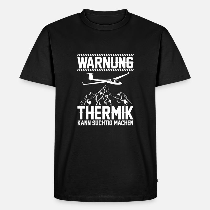 Segelflugzeug - Männer Premium Bio T-Shirt - Schwarz