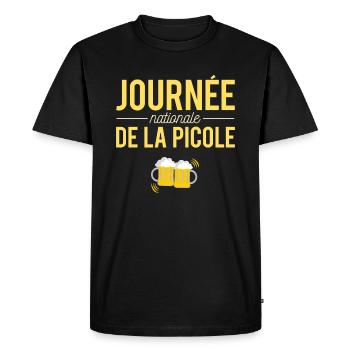 Journée Nationale De La Picole Apéro Alcool Humour - T-shirt Premium bio Homme - noir - Devant - Nico (187cm)
