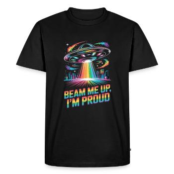 Design cool du mois de la fierté - T-shirt Premium bio Homme - noir - Devant - Nico (187cm)
