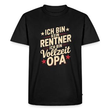 I'm not a pensioner, I'm a full-time grandpa - Men's Premium Organic T-Shirt - black - Front - Nico (187cm)