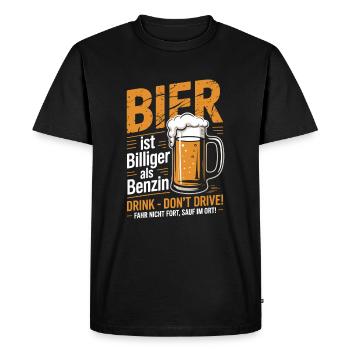 Design de bière amusant - T-shirt Premium bio Homme - noir - Devant - Nico (187cm)
