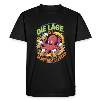 The situation is drunkenness - Men's Premium Organic T-Shirt - black - Front - Nico (187cm)