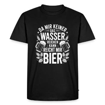 Conception de bière amusante avec Hands Me Beer - T-shirt Premium bio Homme - noir - Devant - Nico (187cm)