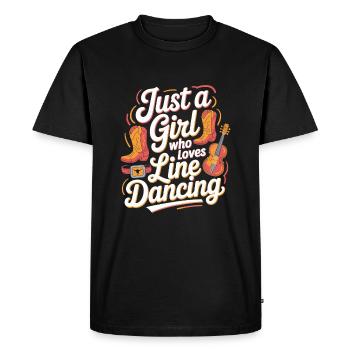 Juste une fille qui aime la danse en ligne - T-shirt Premium bio Homme - noir - Devant - Nico (187cm)