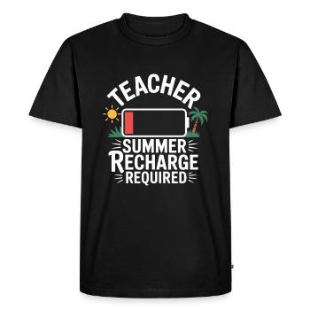 Vacances d’été pour les enseignants - T-shirt Premium bio Homme - noir - Devant - Nico (187cm)