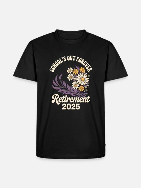 skoler ude for evigt Lærerpension 2025 - Herre Premium økologisk T-shirt - sort