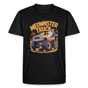 Meowster TruckCamion monstre Cat - T-shirt Premium bio Homme - noir - Devant - Nico (187cm)