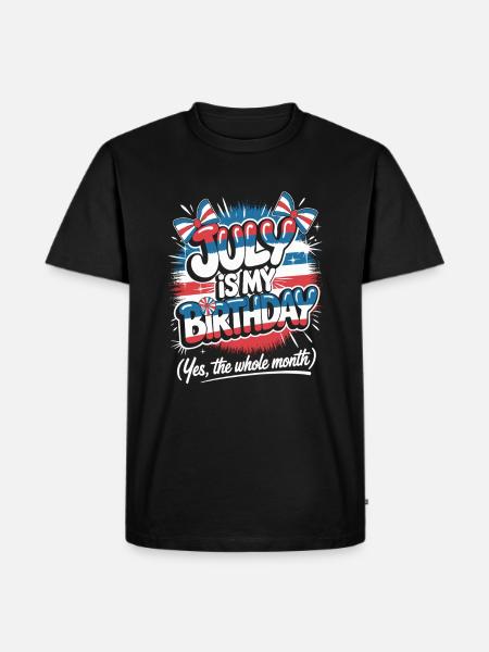In July Birthday - Men's Premium Organic T-Shirt - black