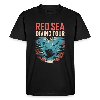 Plongée autour de RedSea 2025 - T-shirt Premium bio Homme - noir - Devant - Nico (187cm)