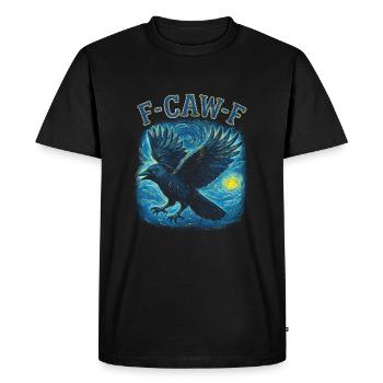 Fcawf Crow Van Gogh - Men's Premium Organic T-Shirt - black - Front - Nico (187cm)