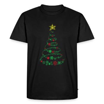 Christmas gift Christmas tree Bethlehem - Men's Premium Organic T-Shirt - black - Front - Nico (187cm)