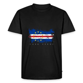 Cabo Cape Verde Africa Praia Island Flag Flag - Men's Premium Organic T-Shirt - black - Front - Nico (187cm)