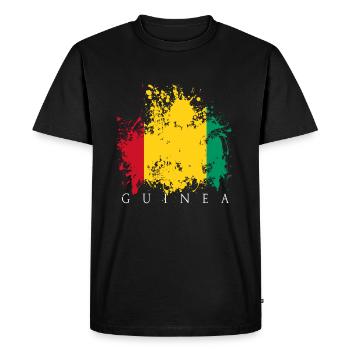 Guinée Afrique Conakry Drapeau Drapeau Drapeau Voyage Cadeau - T-shirt Premium bio Homme - noir - Devant - Nico (187cm)