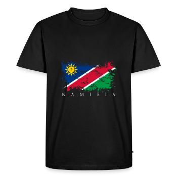 Namibie Afrique Drapeau Drapeau Personnes État Fierté Pays - T-shirt Premium bio Homme - noir - Devant - Nico (187cm)