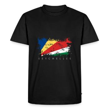 Seychelles Seychelles Africa flag flag country - Men's Premium Organic T-Shirt - black - Front - Nico (187cm)
