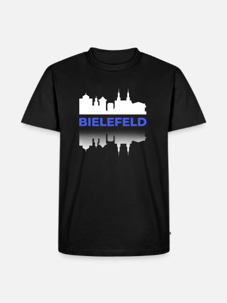 Bielefeld Blå tyska städer Resa NRW Plats Stad - Ekologisk premium-T-shirt herr - svart