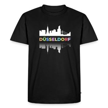 Démo colorée de Düsseldorf Les villes allemandes partent - T-shirt Premium bio Homme - noir - Devant - Nico (187cm)