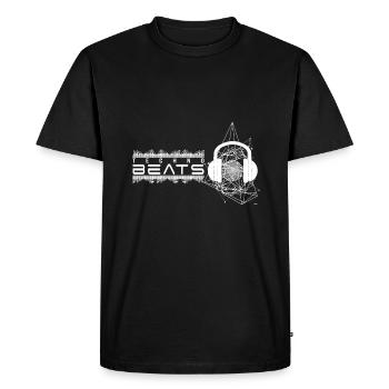 Beats by Techno White Pentagram Deejay Turntable - T-shirt Premium bio Homme - noir - Devant - Nico (187cm)