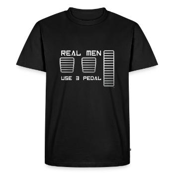 Real Men Use 3 Pédale voiture de course tuning T-shirt - T-shirt Premium bio Homme - noir - Devant - Nico (187cm)