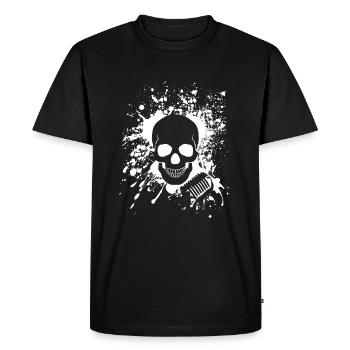 Skull Star Saenger Cool Skull talent de chant - T-shirt Premium bio Homme - noir - Devant - Nico (187cm)