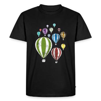Ballons colorés Ballons à air chaud cadeau - T-shirt Premium bio Homme - noir - Devant - Nico (187cm)