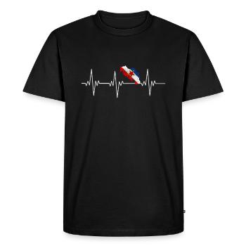 Yougoslavie Yougoslavie Drapeau des Balkans Coeur Cadeau - T-shirt Premium bio Homme - noir - Devant - Nico (187cm)