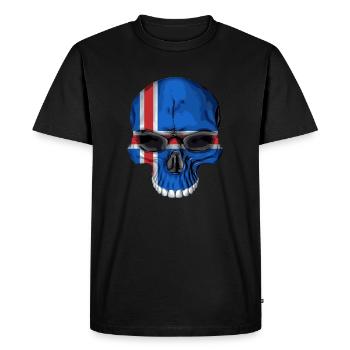 Iceland skull - Men's Premium Organic T-Shirt - black - Front - Nico (187cm)