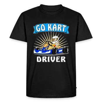 GO KART DRIVER - T-shirt Premium bio Homme - noir - Devant - Nico (187cm)