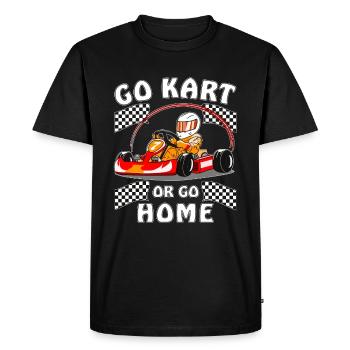 GO KART OR GO HOME - T-shirt Premium bio Homme - noir - Devant - Nico (187cm)