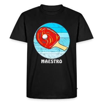 TENNIS DE TABLE MAESTRO - T-shirt Premium bio Homme - noir - Devant - Nico (187cm)