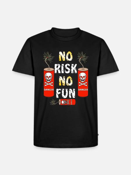 BÖLLER NO RISK NO FUN - Männer Premium Bio T-Shirt - Schwarz