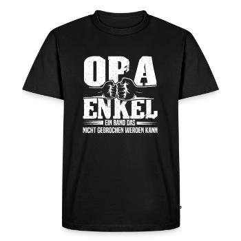Opa Enkel Großvater Großpapa Opi Vatertag Enkel - Männer Premium Bio T-Shirt - Schwarz - Vorne - Nico (187cm)
