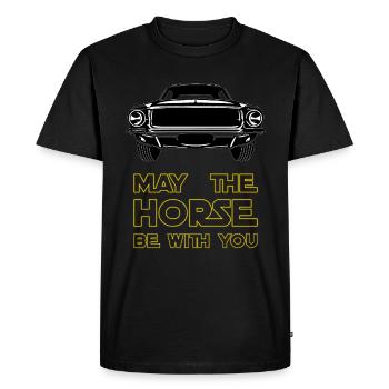 Muscle car, V8, voiture de sport, - T-shirt Premium bio Homme - noir - Devant - Nico (187cm)