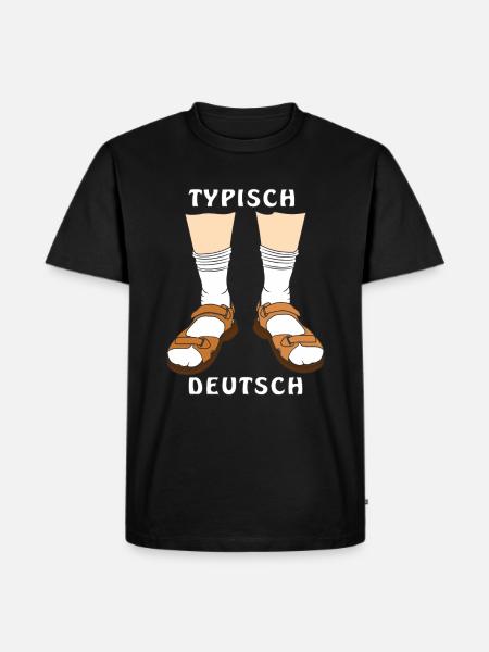 TYPISCH DEUTSCH - Männer Premium Bio T-Shirt - Schwarz